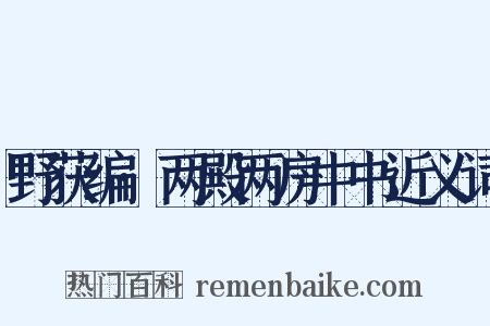 野获编·两殿两房中书近义词是什么意思的图片